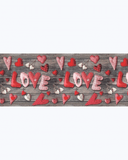 Tappeto Passatoia Antiscivolo e Antimacchia in PVC con Scritta Love Rosso