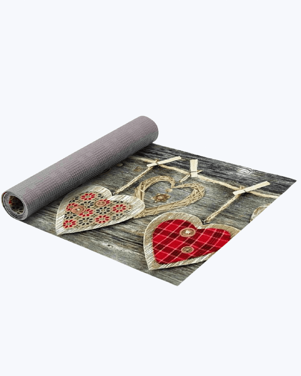 Tappeto Passatoia Antiscivolo e Antimacchia in PVC con Cuori Appesi