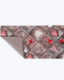 Tappeto Passatoia Antiscivolo e Antimacchia in PVC con Stampa Cuori Rossi