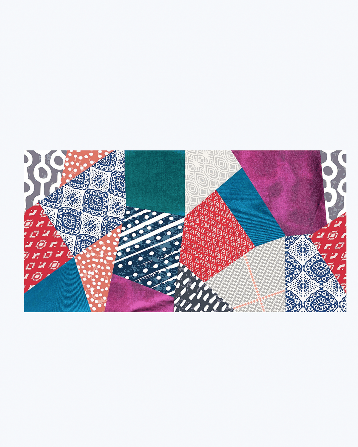 Tappeto Passatoia Antiscivolo e Antimacchia in PVC Stampa Patchwork 52X180