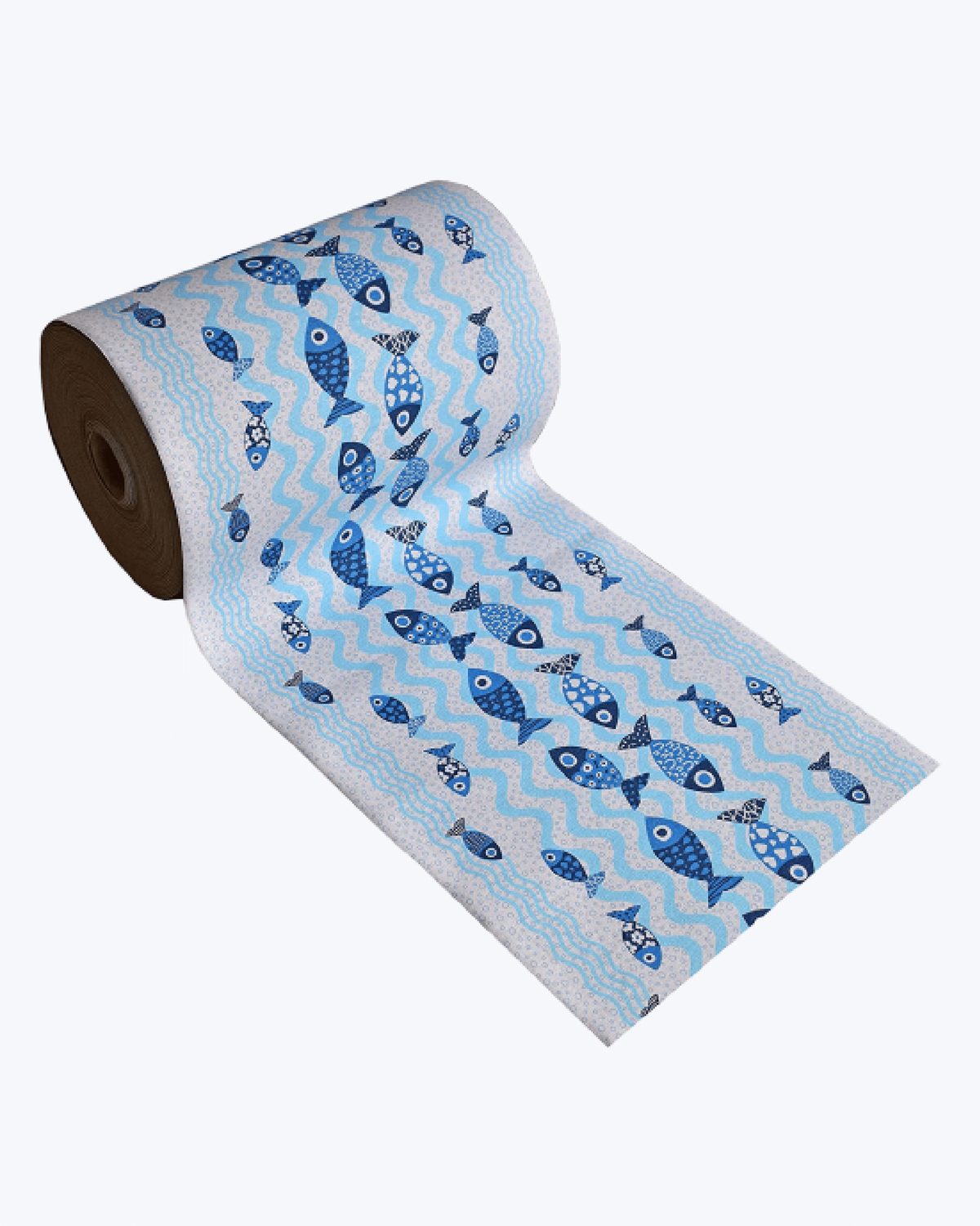 Tappeto Passatoia Antiscivolo e Antimacchia in PVC con Stampa Pesciolini 52X500