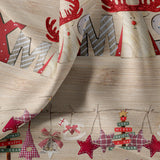 Tovaglia Natalizia Rettangolare 152x304 Cm - Albero Di Natale Rosa, Babbo Natale, Pupazzo Di Neve E Camion - Decorazione Tavola Per 10-12 Persone