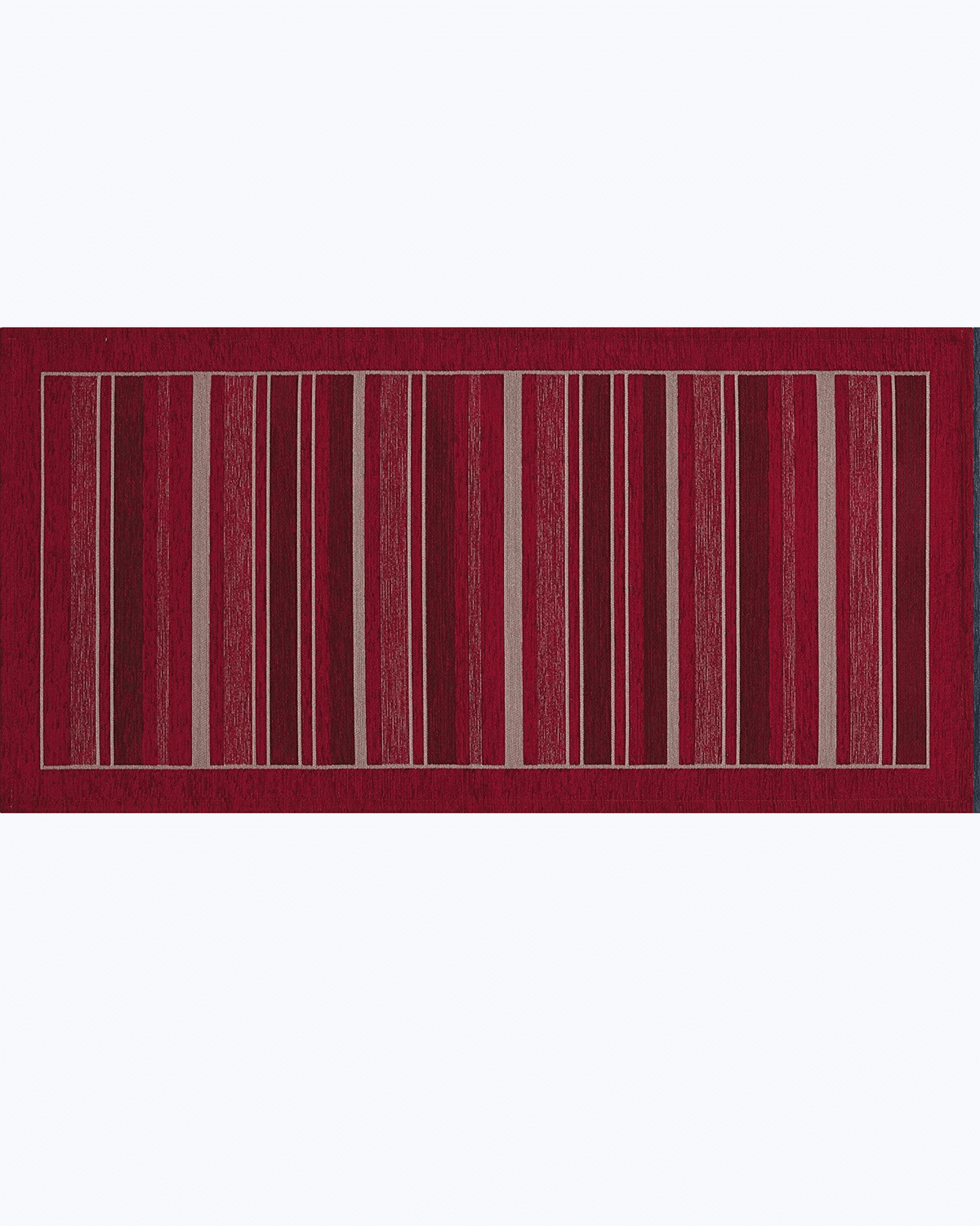 Tappeto Cucina Antimacchia e Antiscivolo | Fantasia a Colorate Effetto Rigato Rosso