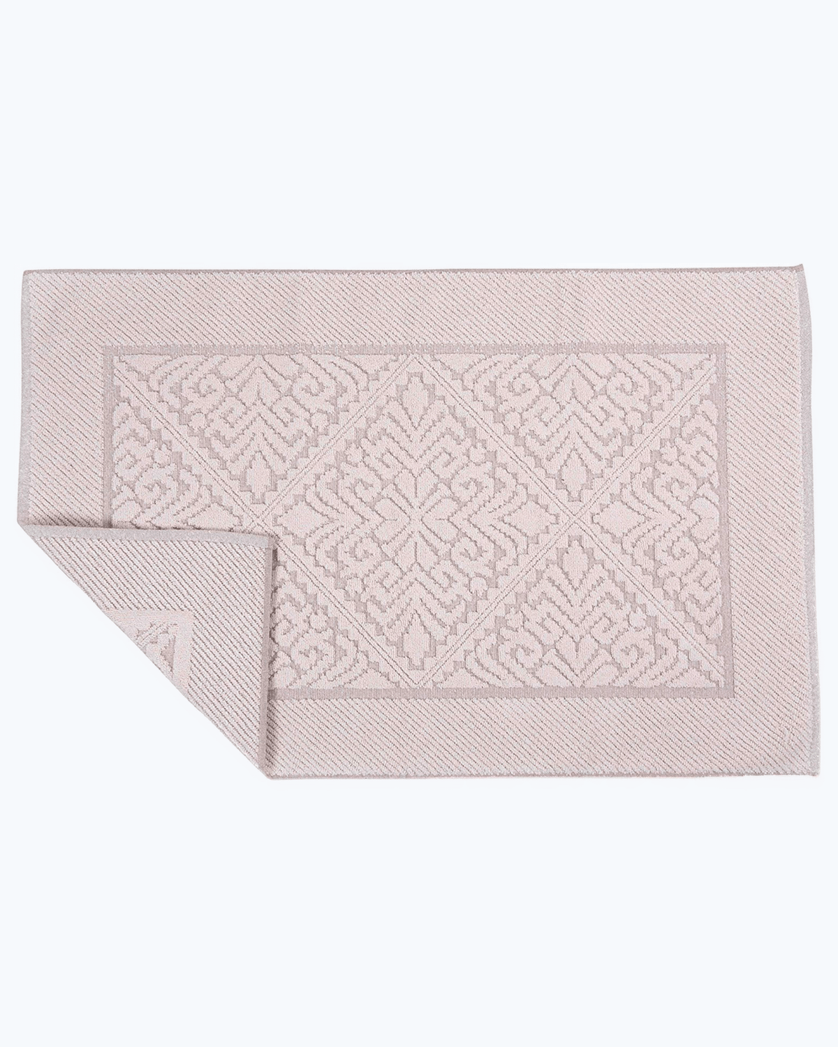 Tappeto Bagno in Cotone Assorbente | Decorazione Geometrica Beige