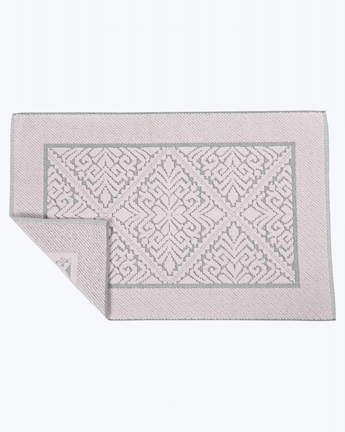 Tappeto Bagno in Cotone Assorbente | Decorazione Geometrica Perla