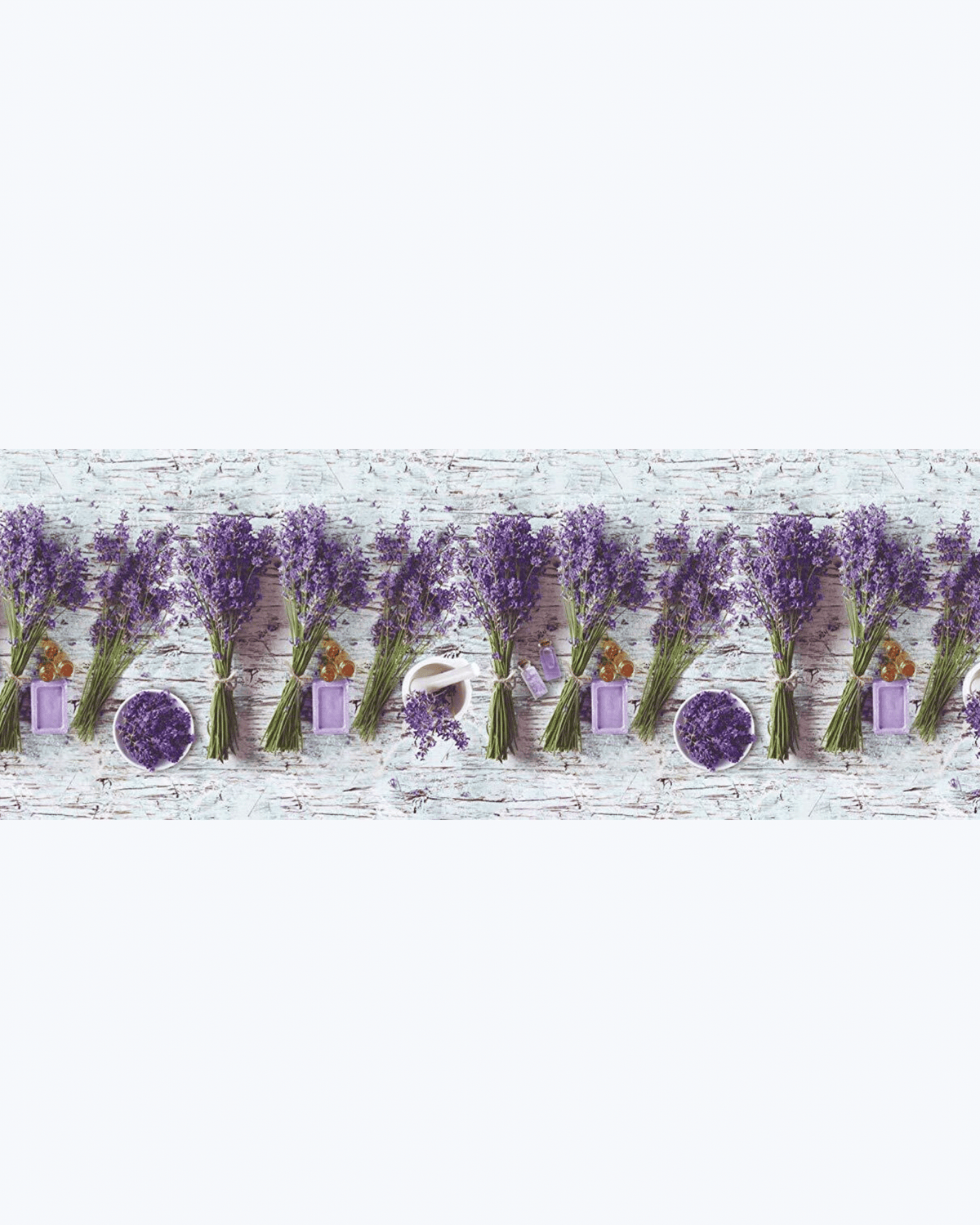 Tappeto Cucina Antiscivolo Lavabile in Ciniglia - Fantasie a Fiori Lavanda