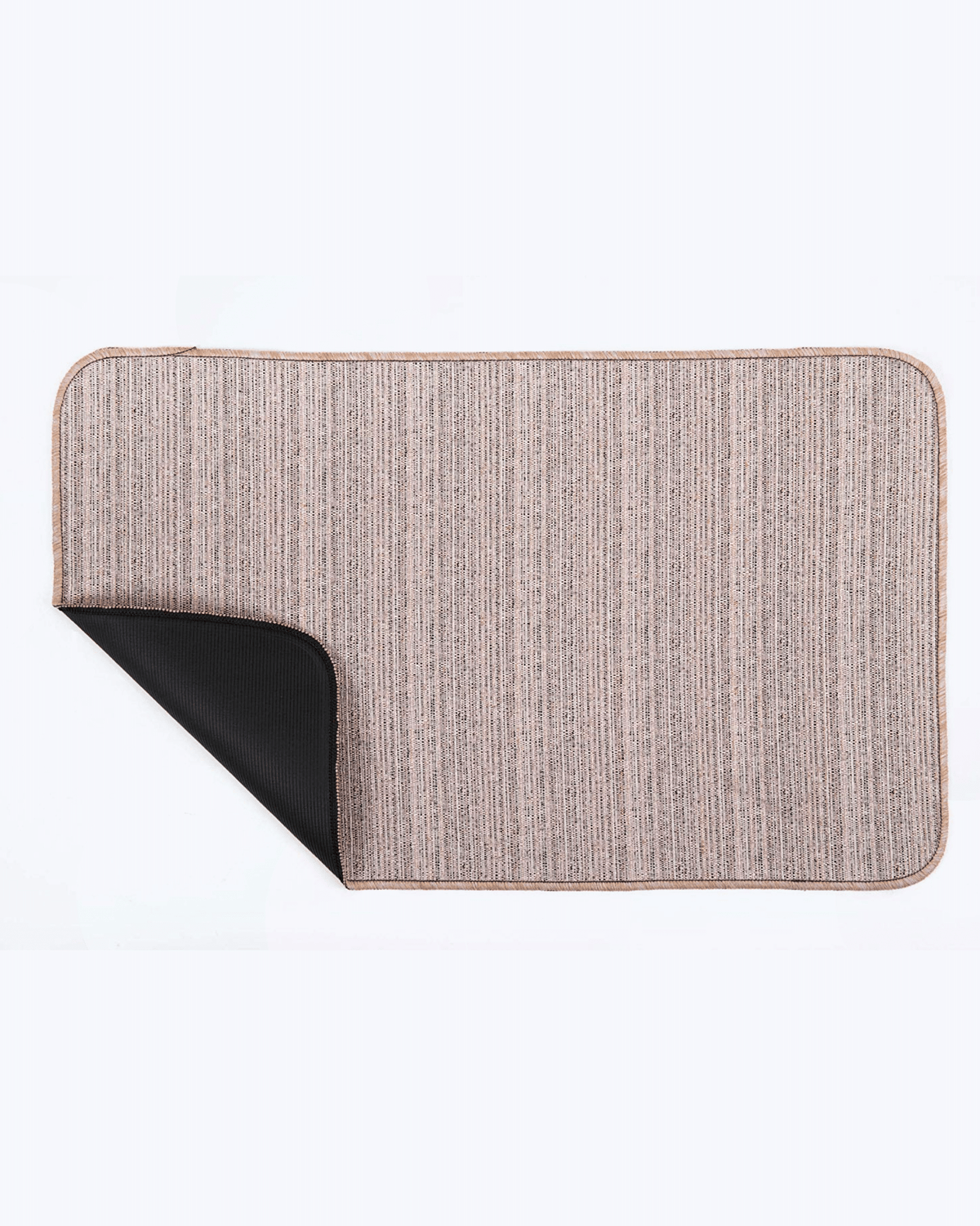 Tappeto Cucina Antiscivolo in Cotone con Colorazione Melange Beige