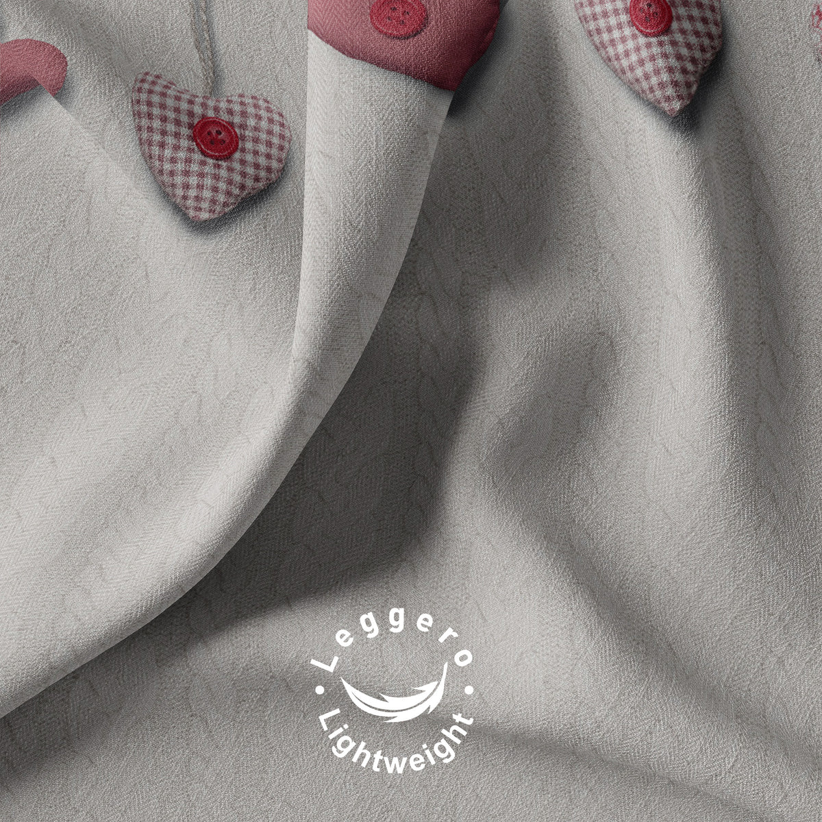 Lenzuolo Copriletto Estivo Cotone Piquet - Cuori Appesi