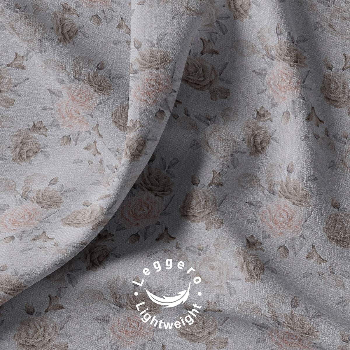 Lenzuolo Copriletto Estivo in Cotone Piquet - Fantasia Rosagrande Beige