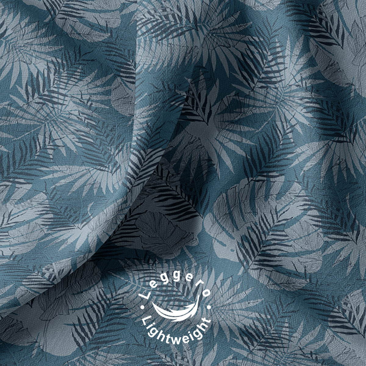 Lenzuolo Copriletto Estivo in Cotone Piquet - Fantasia Tropicale Ottanio