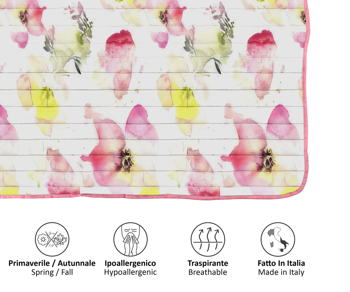 Copriletto Trapuntato Primaverile: Fantasia Floreale