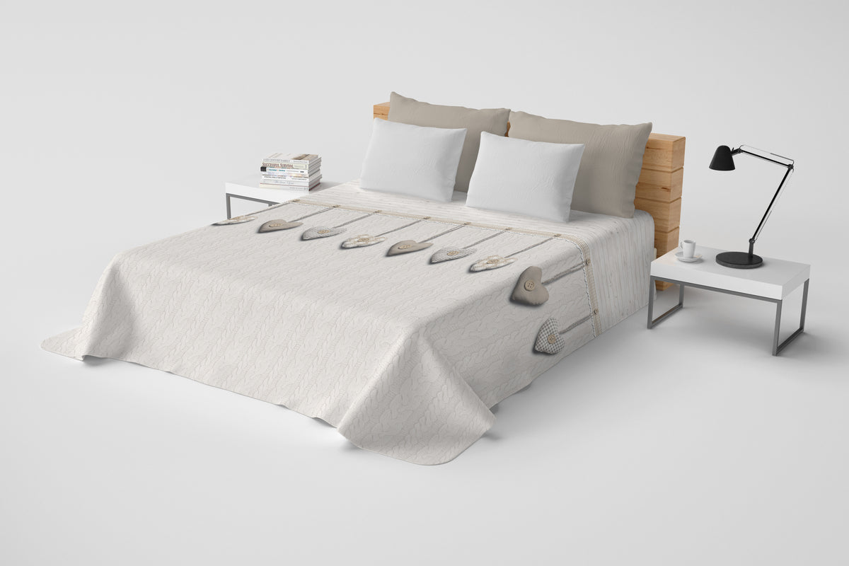 Lenzuolo Copriletto Estivo Cotone Piquet - Cuori Appesi