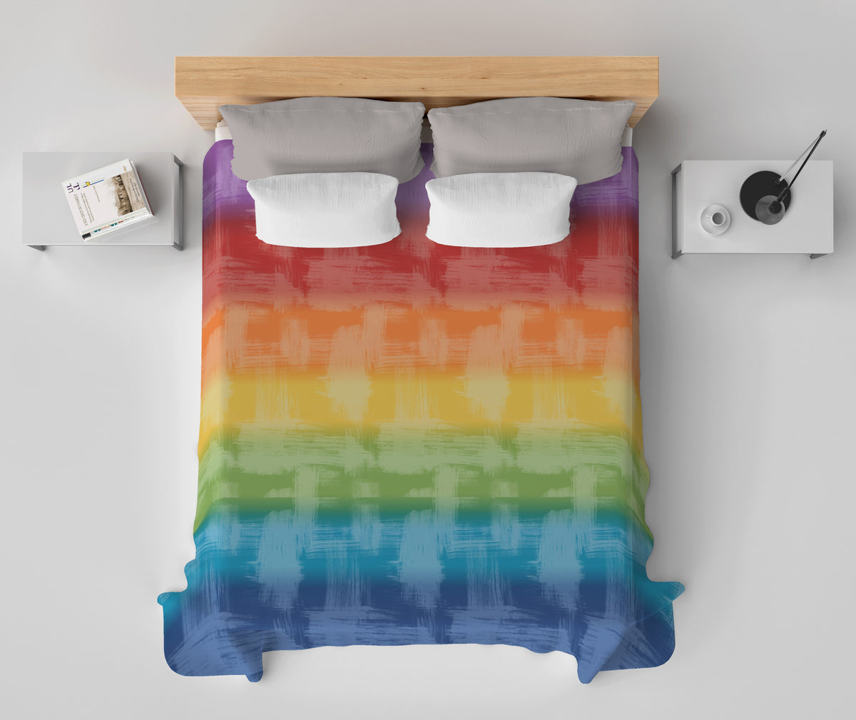 Lenzuolo Copriletto Estivo Cotone Piquet - Fantasia Arcobaleno