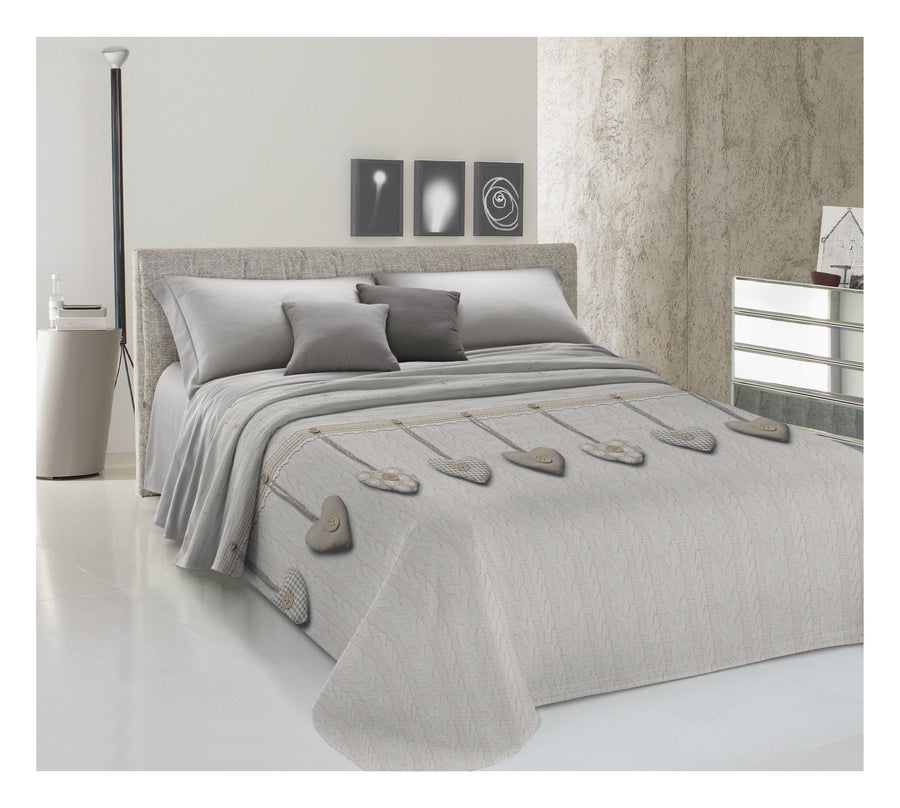 Lenzuolo Copriletto Estivo Cotone Piquet - Cuori Appesi