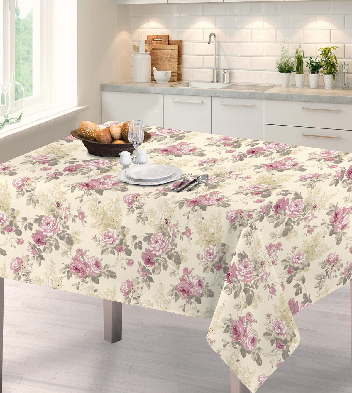 Telo Arredo Copritutto in Cotone Fantasia Rose - il Perfetto Copriletto o Copridivano