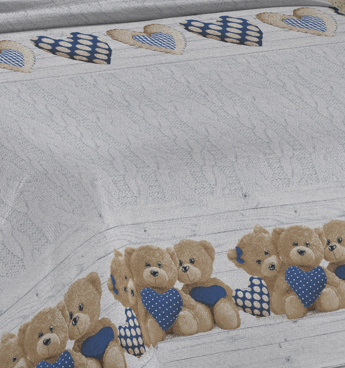 Lenzuolo Copriletto Estivo Cotone Piquet - Fantasia Orsetti